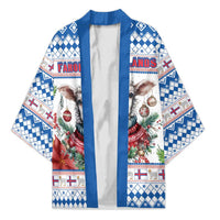 Faroe Islands Christmas Kimono Cute Faroese Sheep Xmas Patterns - Wonder Print Shop