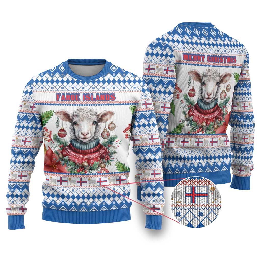 Faroe Islands Christmas Ugly Christmas Sweater Cute Faroese Sheep Xmas Patterns - Wonder Print Shop
