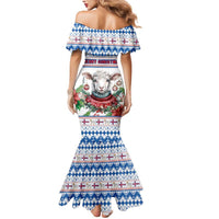 Faroe Islands Christmas Mermaid Dress Cute Faroese Sheep Xmas Patterns - Wonder Print Shop