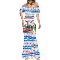Faroe Islands Christmas Mermaid Dress Cute Faroese Sheep Xmas Patterns - Wonder Print Shop