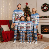 Faroe Islands Christmas Pajama Set Cute Faroese Sheep Xmas Patterns - Wonder Print Shop