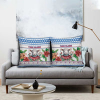 Faroe Islands Christmas Pillow Cover Cute Faroese Sheep Xmas Patterns - Wonder Print Shop