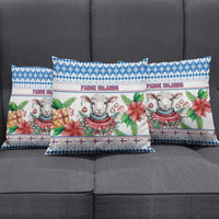 Faroe Islands Christmas Pillow Cover Cute Faroese Sheep Xmas Patterns - Wonder Print Shop