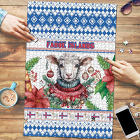 Faroe Islands Christmas Puzzle Cute Faroese Sheep Xmas Patterns - Wonder Print Shop