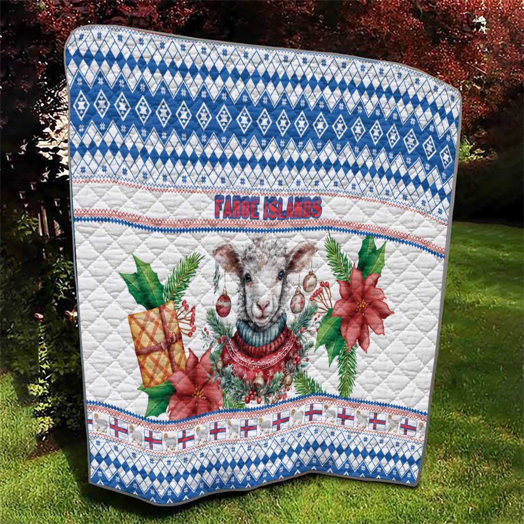 Faroe Islands Christmas Quilt Cute Faroese Sheep Xmas Patterns - Wonder Print Shop