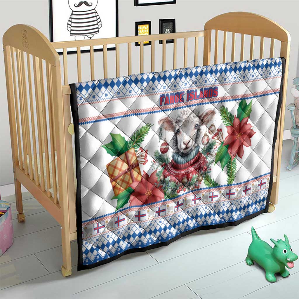 Faroe Islands Christmas Quilt Cute Faroese Sheep Xmas Patterns - Wonder Print Shop