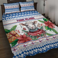 Faroe Islands Christmas Quilt Bed Set Cute Faroese Sheep Xmas Patterns - Wonder Print Shop