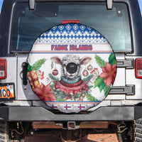 Faroe Islands Christmas Spare Tire Cover Cute Faroese Sheep Xmas Patterns - Wonder Print Shop