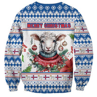 Faroe Islands Christmas Sweatshirt Cute Faroese Sheep Xmas Patterns - Wonder Print Shop