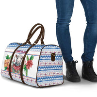 Faroe Islands Christmas Travel Bag Cute Faroese Sheep Xmas Patterns - Wonder Print Shop