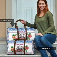 Faroe Islands Christmas Travel Bag Cute Faroese Sheep Xmas Patterns - Wonder Print Shop