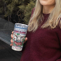 Faroe Islands Christmas Tumbler Cup Cute Faroese Sheep Xmas Patterns - Wonder Print Shop