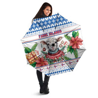 Faroe Islands Christmas Umbrella Cute Faroese Sheep Xmas Patterns - Wonder Print Shop