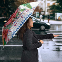 Faroe Islands Christmas Umbrella Cute Faroese Sheep Xmas Patterns - Wonder Print Shop