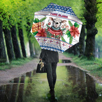 Faroe Islands Christmas Umbrella Cute Faroese Sheep Xmas Patterns - Wonder Print Shop