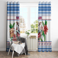 Faroe Islands Christmas Window Curtain Cute Faroese Sheep Xmas Patterns - Wonder Print Shop