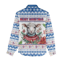 Faroe Islands Christmas Women Casual Shirt Cute Faroese Sheep Xmas Patterns - Wonder Print Shop