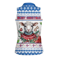 Faroe Islands Christmas Women Sleeveless Polo Shirt Cute Faroese Sheep Xmas Patterns - Wonder Print Shop