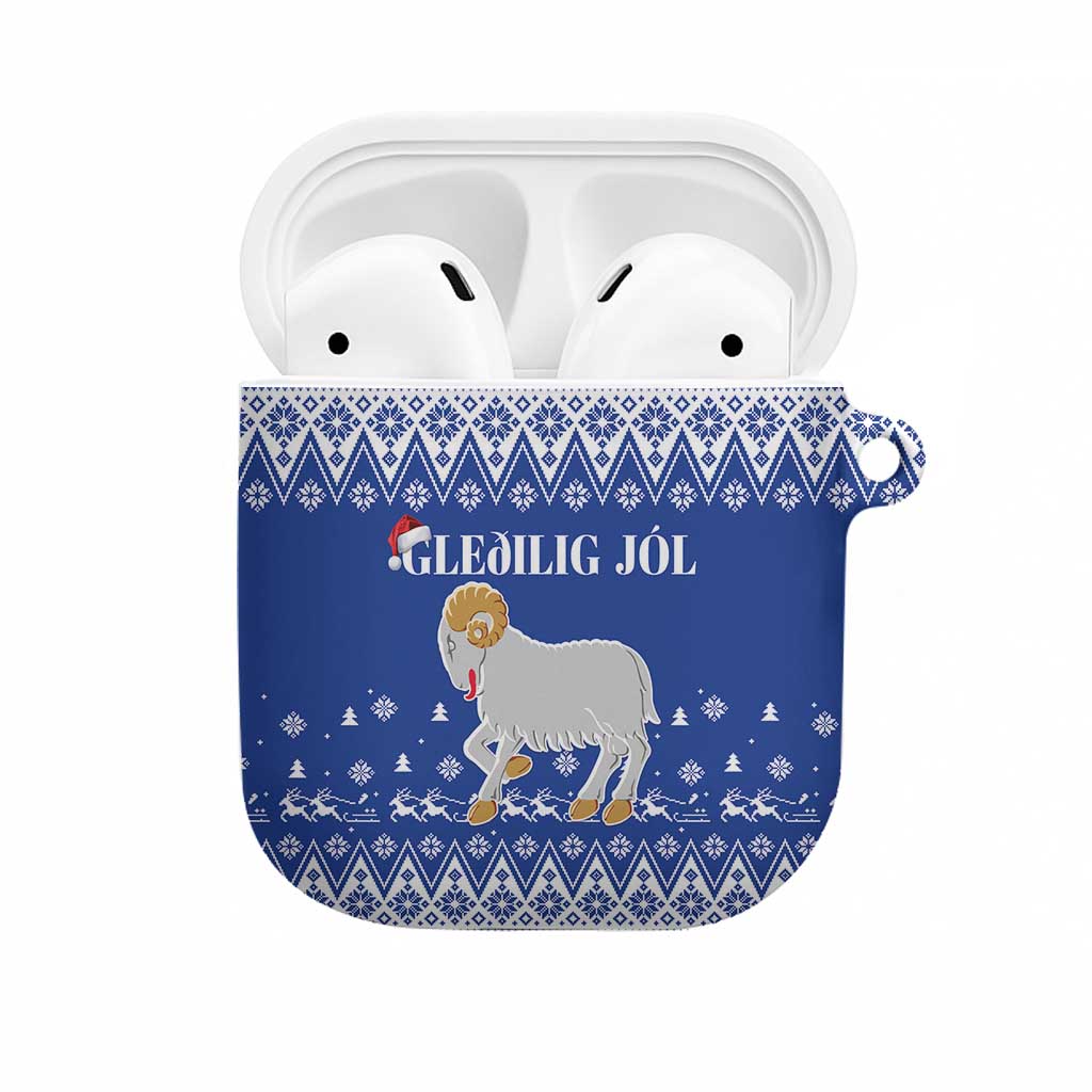 Faroe Islands Christmas AirPods Case Coat Of Arms Xmas Patterns - Wonder Print Shop