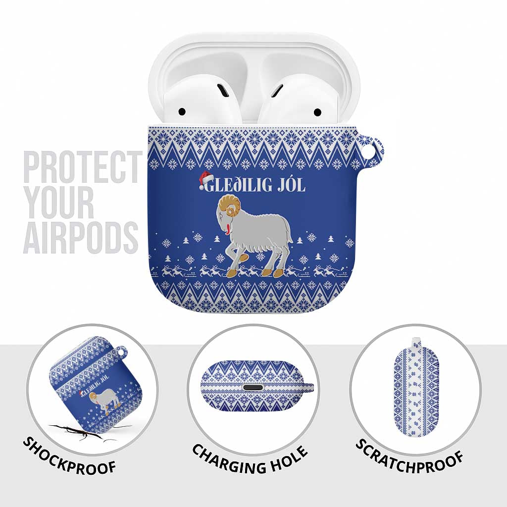 Faroe Islands Christmas AirPods Case Coat Of Arms Xmas Patterns - Wonder Print Shop