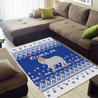 Faroe Islands Christmas Area Rug Coat Of Arms Xmas Patterns - Wonder Print Shop