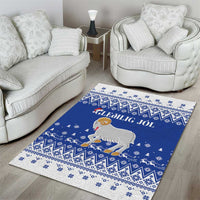 Faroe Islands Christmas Area Rug Coat Of Arms Xmas Patterns - Wonder Print Shop