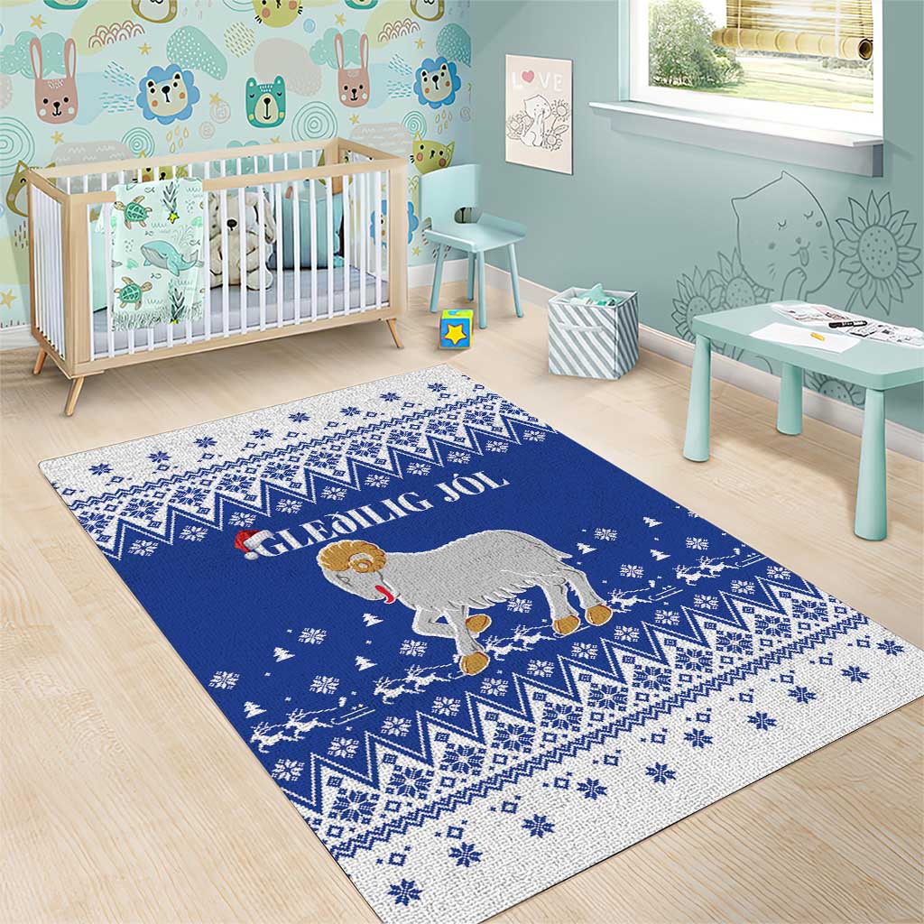 Faroe Islands Christmas Area Rug Coat Of Arms Xmas Patterns - Wonder Print Shop
