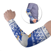 Faroe Islands Christmas Arm Sleeves Coat Of Arms Xmas Patterns - Wonder Print Shop
