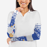Faroe Islands Christmas Arm Sleeves Coat Of Arms Xmas Patterns - Wonder Print Shop