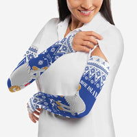 Faroe Islands Christmas Arm Sleeves Coat Of Arms Xmas Patterns - Wonder Print Shop