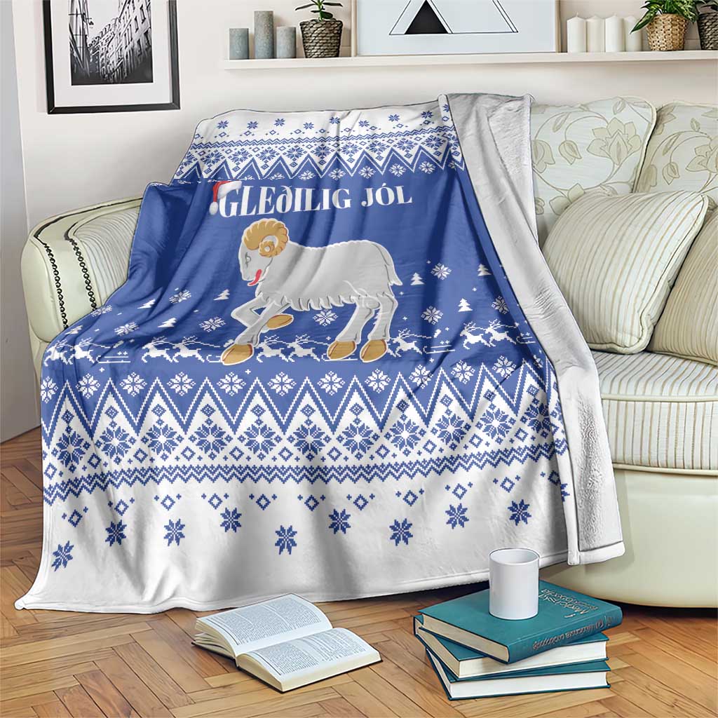 Faroe Islands Christmas Blanket Coat Of Arms Xmas Patterns - Wonder Print Shop