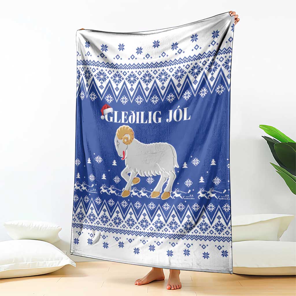Faroe Islands Christmas Blanket Coat Of Arms Xmas Patterns - Wonder Print Shop