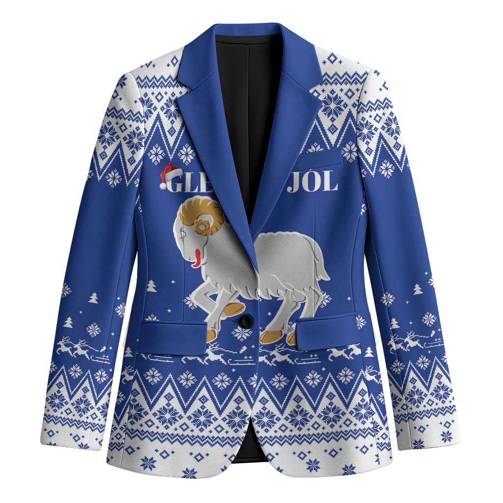 Faroe Islands Christmas Blazer Coat Of Arms Xmas Patterns - Wonder Print Shop