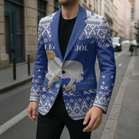 Faroe Islands Christmas Blazer Coat Of Arms Xmas Patterns - Wonder Print Shop