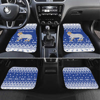 Faroe Islands Christmas Car Mats Coat Of Arms Xmas Patterns - Wonder Print Shop