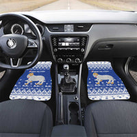 Faroe Islands Christmas Car Mats Coat Of Arms Xmas Patterns - Wonder Print Shop