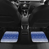 Faroe Islands Christmas Car Mats Coat Of Arms Xmas Patterns - Wonder Print Shop