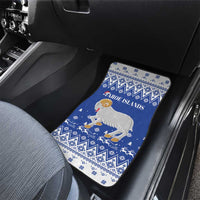 Faroe Islands Christmas Car Mats Coat Of Arms Xmas Patterns - Wonder Print Shop