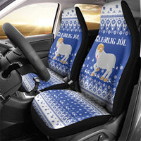 Faroe Islands Christmas Car Seat Cover Coat Of Arms Xmas Patterns - Wonder Print Shop