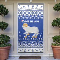 Faroe Islands Christmas Door Cover Coat Of Arms Xmas Patterns - Wonder Print Shop
