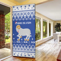 Faroe Islands Christmas Door Cover Coat Of Arms Xmas Patterns - Wonder Print Shop