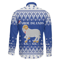 Faroe Islands Christmas Family Matching Mermaid Dress and Hawaiian Shirt Coat Of Arms Xmas Patterns - Wonder Print Shop