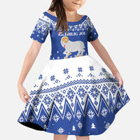 Faroe Islands Christmas Family Matching Summer Maxi Dress and Hawaiian Shirt Coat Of Arms Xmas Patterns - Wonder Print Shop