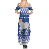 Faroe Islands Christmas Family Matching Summer Maxi Dress and Hawaiian Shirt Coat Of Arms Xmas Patterns - Wonder Print Shop
