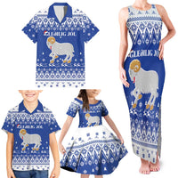 Faroe Islands Christmas Family Matching Tank Maxi Dress and Hawaiian Shirt Coat Of Arms Xmas Patterns - Wonder Print Shop