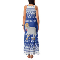 Faroe Islands Christmas Family Matching Tank Maxi Dress and Hawaiian Shirt Coat Of Arms Xmas Patterns - Wonder Print Shop