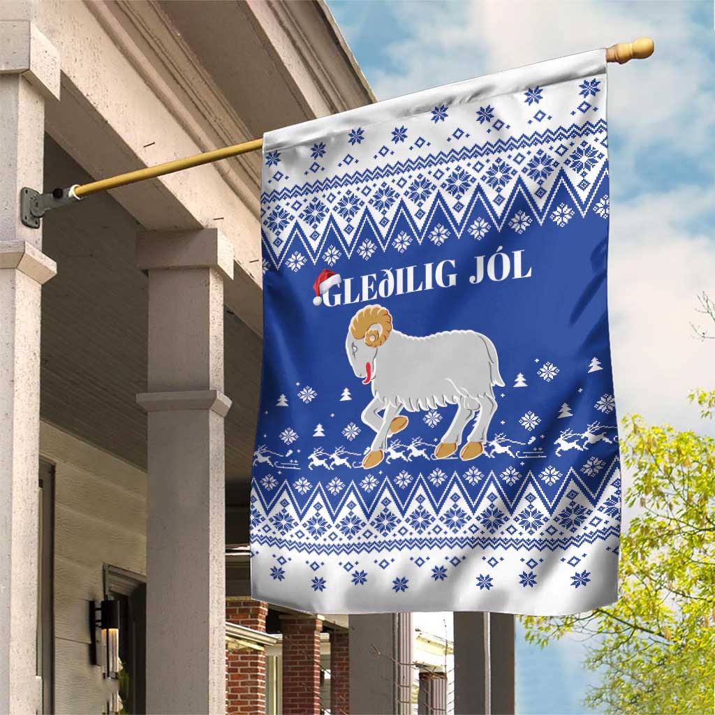 Faroe Islands Christmas Garden Flag Coat Of Arms Xmas Patterns - Wonder Print Shop