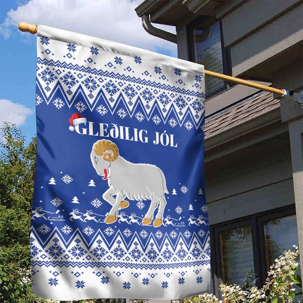 Faroe Islands Christmas Garden Flag Coat Of Arms Xmas Patterns - Wonder Print Shop