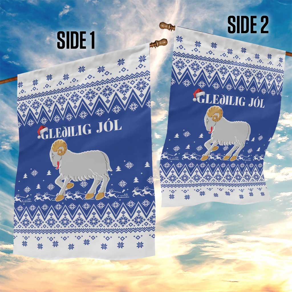 Faroe Islands Christmas Garden Flag Coat Of Arms Xmas Patterns - Wonder Print Shop