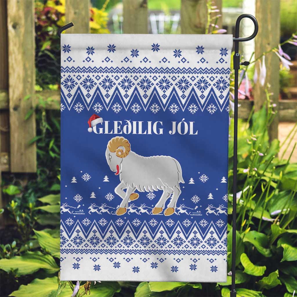 Faroe Islands Christmas Garden Flag Coat Of Arms Xmas Patterns - Wonder Print Shop